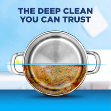 Dishwasher deep-clean claim over cookware with baked-on food residue