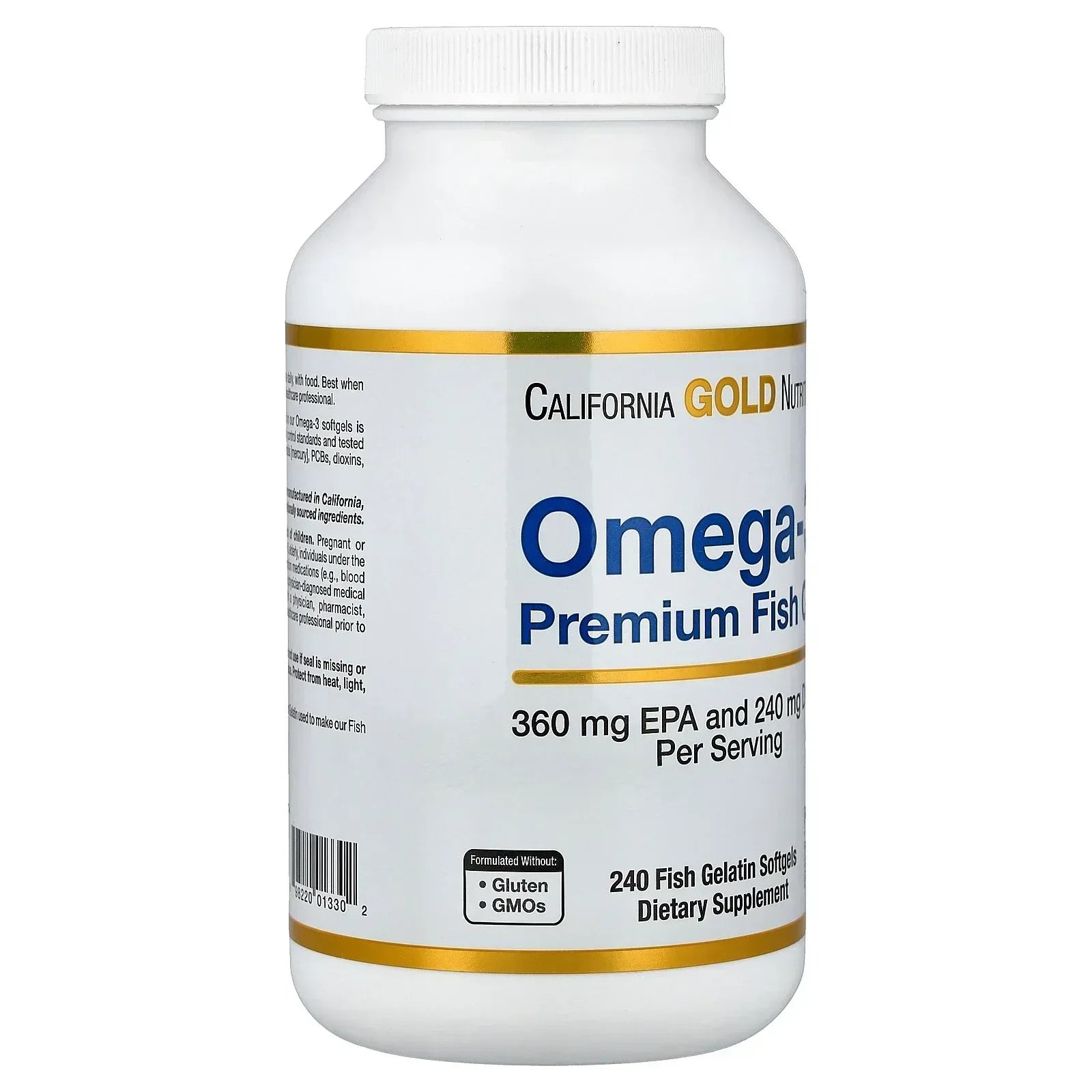California Gold Nutrition, Omega-3, Premium Fish Oil, 240 Fish Gelatin Softgels - USA MEGA SHOP