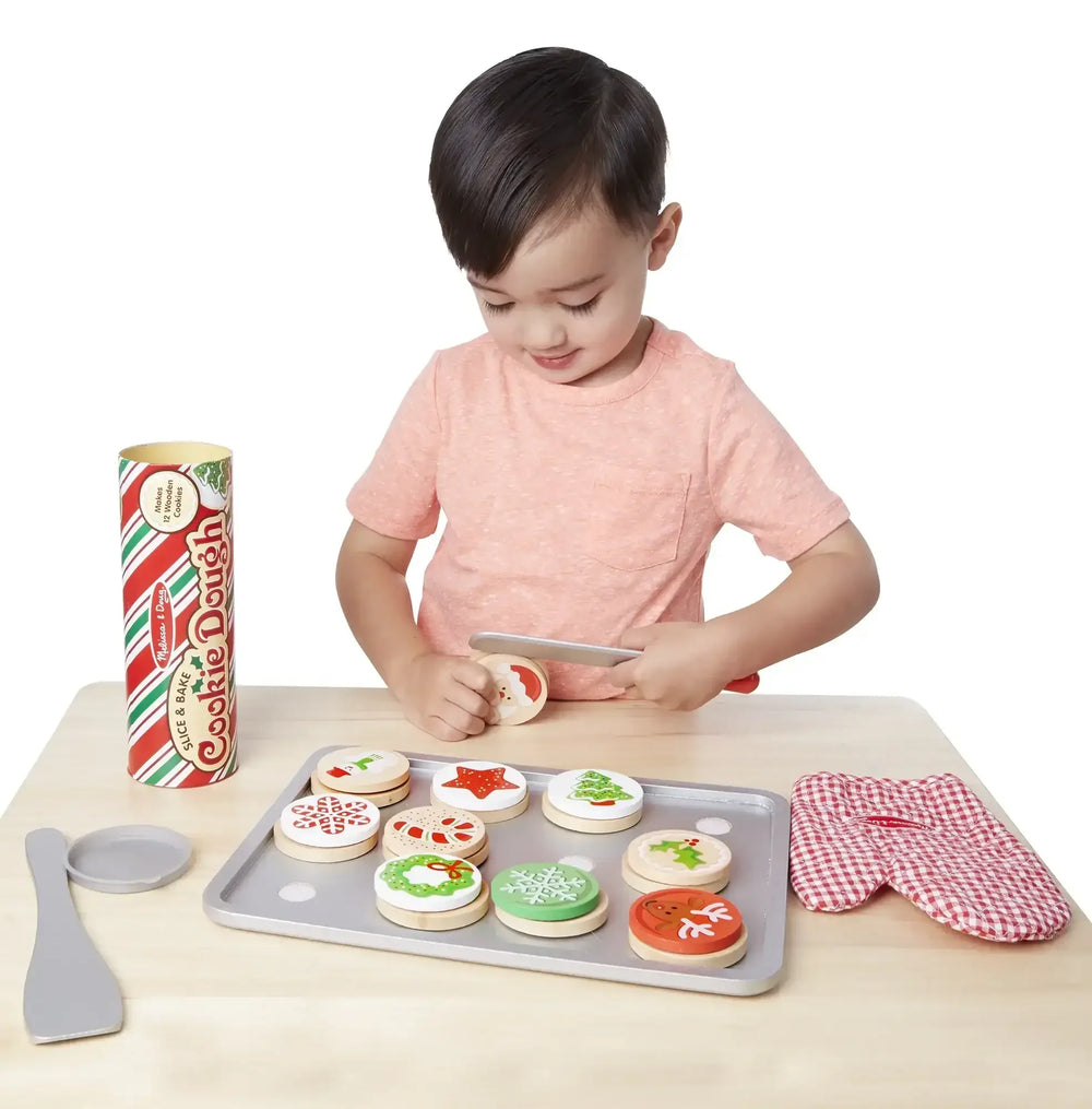 Melissa & Doug Slice and Bake Wooden Cookie Play Food Set - USA MEGA SHOP