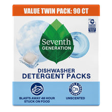 Seventh Generation unscented dishwasher detergent packs, 90-count twin pack.
