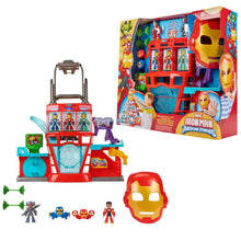Iron Man electronic playset box set with extra figures and colorful accessories