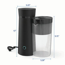 Black iced tea and coffee maker with 2 qt pitcher, power base, and lid