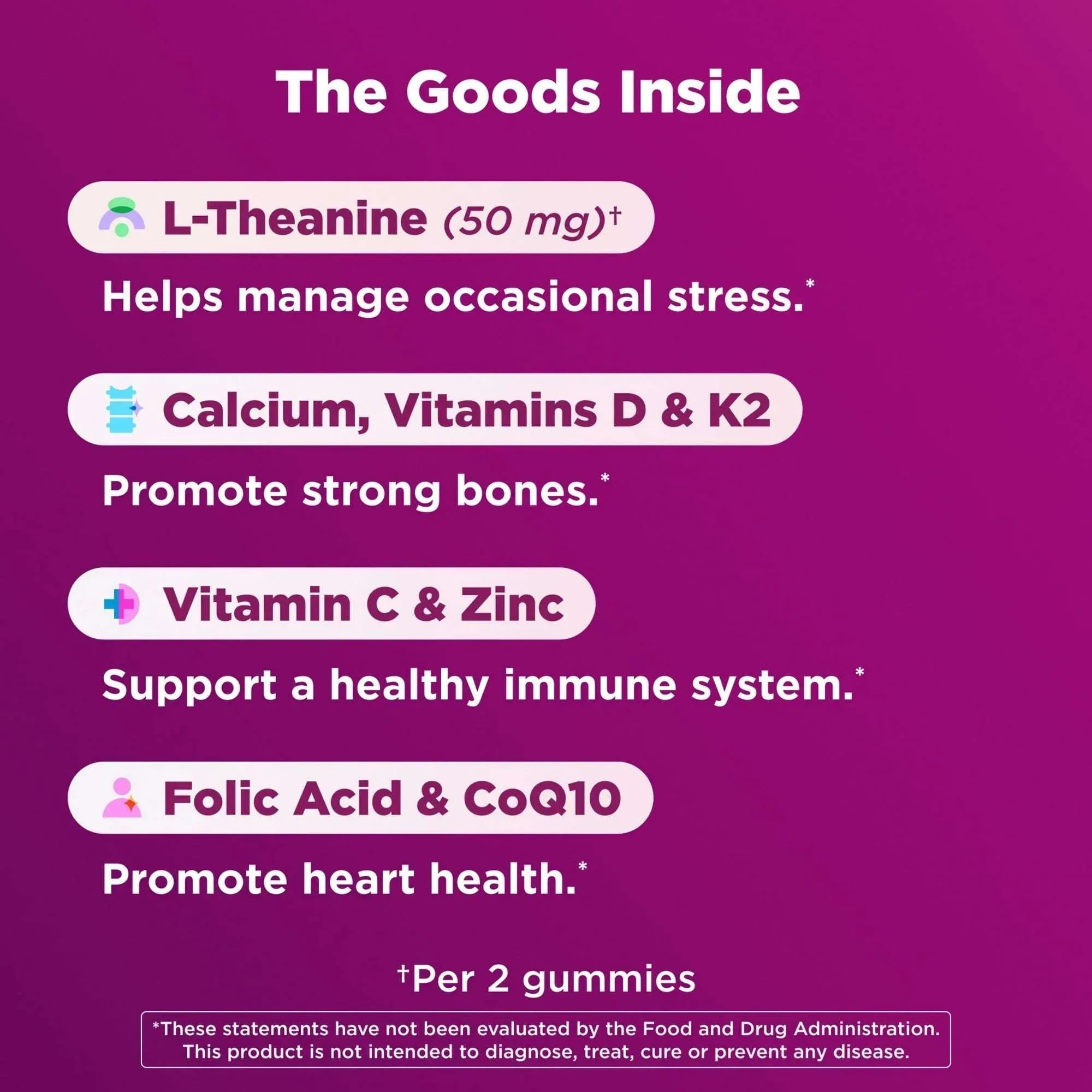 OLLY Women's 40+ Multi Gummy Supplement with 20 Key Nutrients, 90 Count
