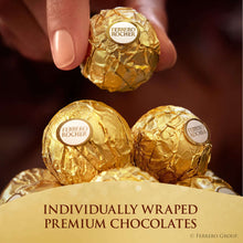 Individually wrapped Ferrero Rocher chocolates in gold foil