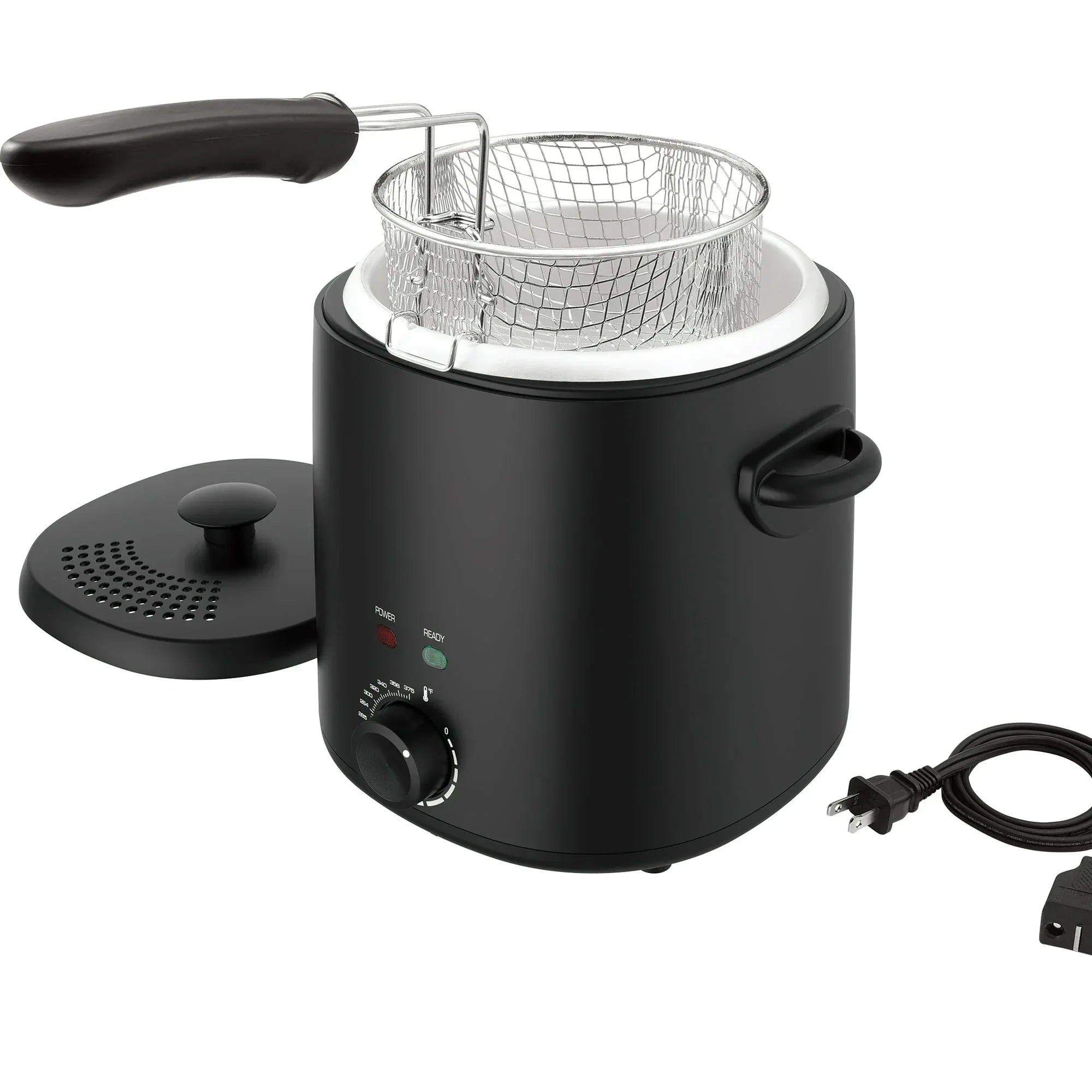 Mainstays 2QT Electric Deep Fryer, Matte Black - Household, 1000W