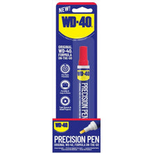 WD-40 Precision Pen lubricant retail package with blue-and-red pen and white cap