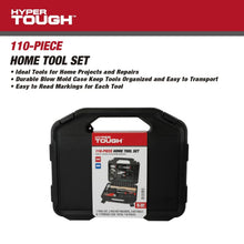 Home tool set retail case with black molded body and carry handle