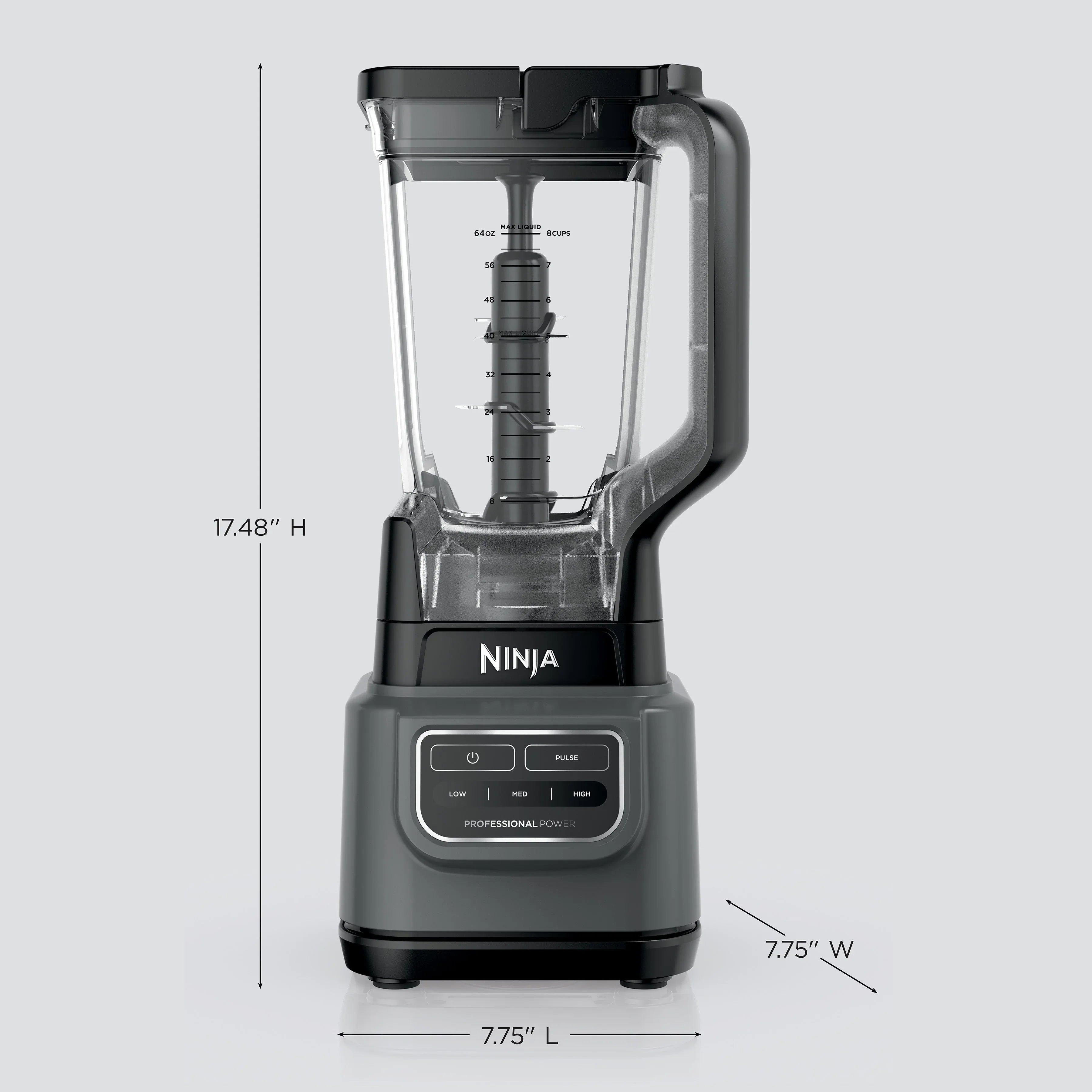 Ninja Classic Blender, 1000 Watts, 3 Speeds, Smoothies, 72 Oz. Pitcher, Total Crushing Blades, Dark Gray BE200 - USA MEGA SHOP