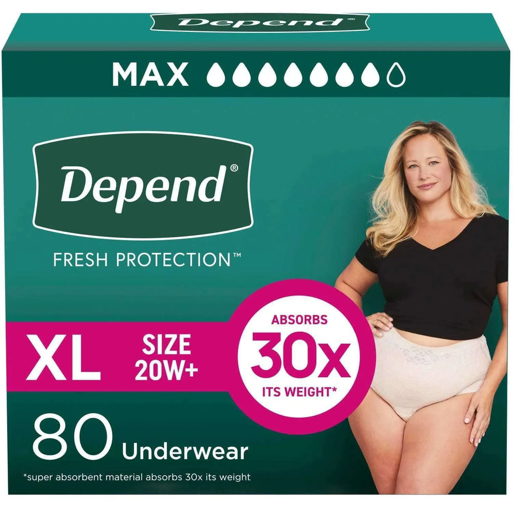 Depend Fresh Protection Incontinence Underwear for Women, Choose Your Size - USA MEGA SHOP