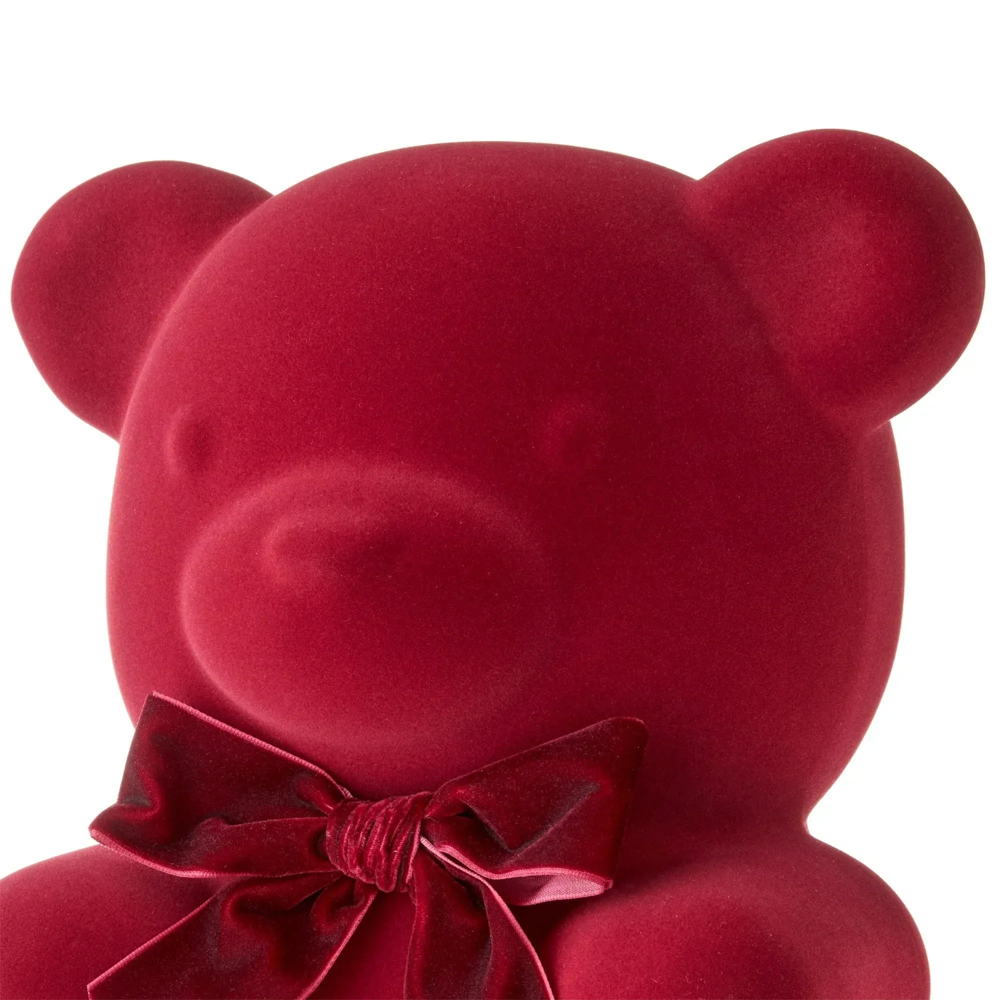 Flocked Bear Tabletop Decoration, Red, 12", Valentine's Day by Way To Celebrate