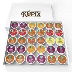 30 Countâ€”Starbucks Variety Pack Sampler K-Cup Coffee Podsâ€”Including Starbucks Blonde, Medium, Dark Roast, Flavored & Holiday Blend Coffeeâ€”for Keurig Brewersâ€”1 box (15 Unique Flavors) - USA MEGA SHOP