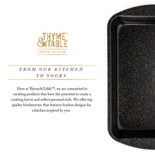 Black speckled nonstick rectangular baking pan with deep side walls