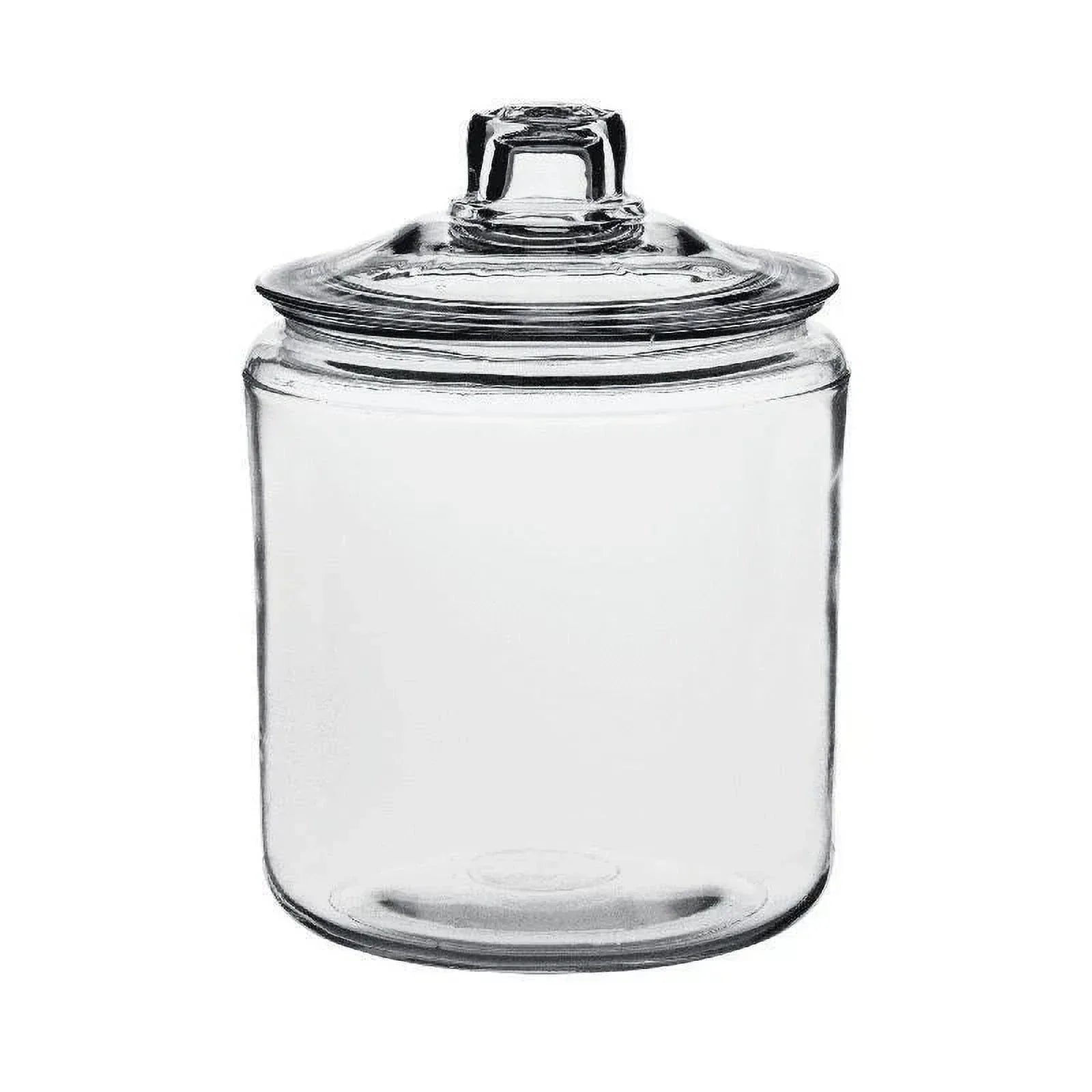 1 Gallon Heritage Hill Glass Jar Wide Mouth Food Storage Canister With Lid