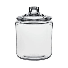 1 Gallon Heritage Hill Glass Jar Wide Mouth Food Storage Canister With Lid