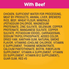 Dog wet food can ingredients list with beef
