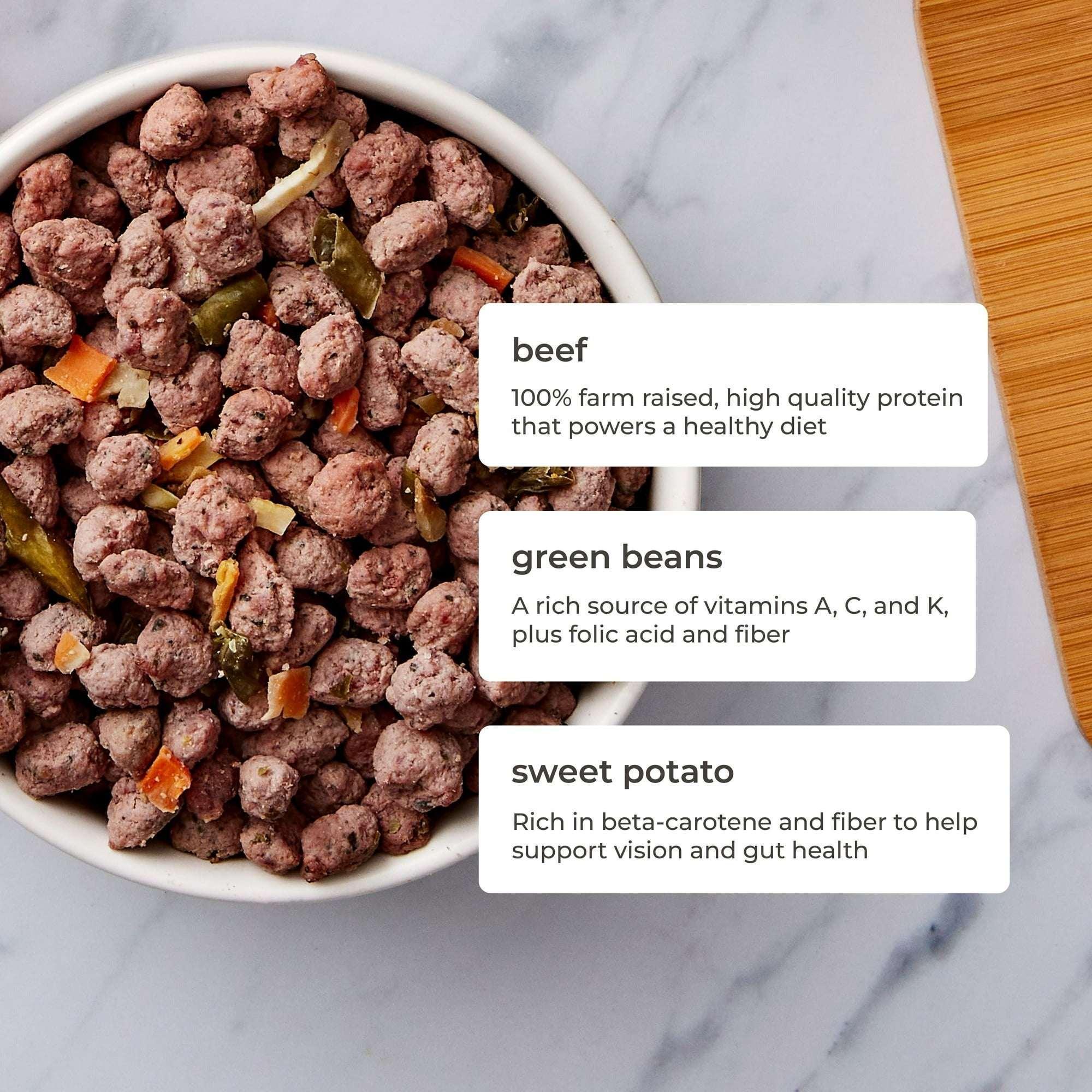 Freshpet Fresh Dog Food, Small Dog Beef & Egg Recipe, Small Bites Freshly Roasted Meals, 1 lb.