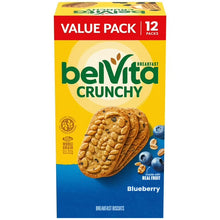 belVita Crunchy Blueberry Breakfast Bars value pack, 12 packs (4 biscuits per pack)
