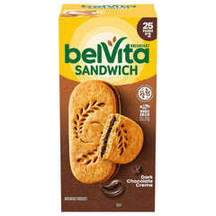 belVita Breakfast Sandwich Biscuits, Dark Chocolate Creme, 1.76 oz, 25-count - USA MEGA SHOP