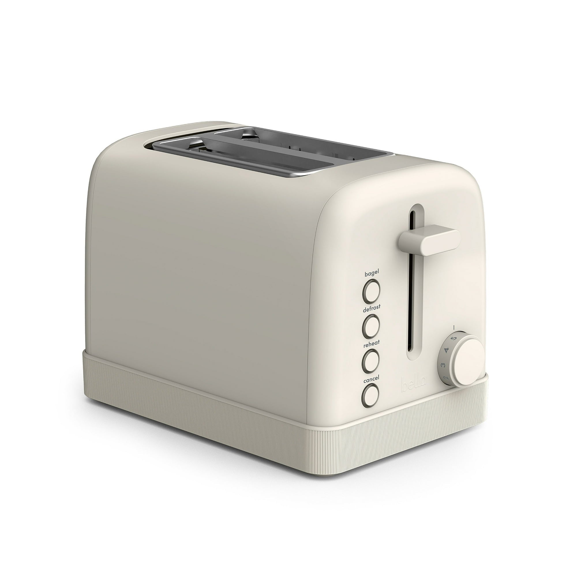 bella 2-Slice Toaster, 6 Setting Shade Control with Reheat, Cancel, Bagel & Defrost Buttons, Removable Crumb Tray, Anti Jam & Auto Shutoff, Plum