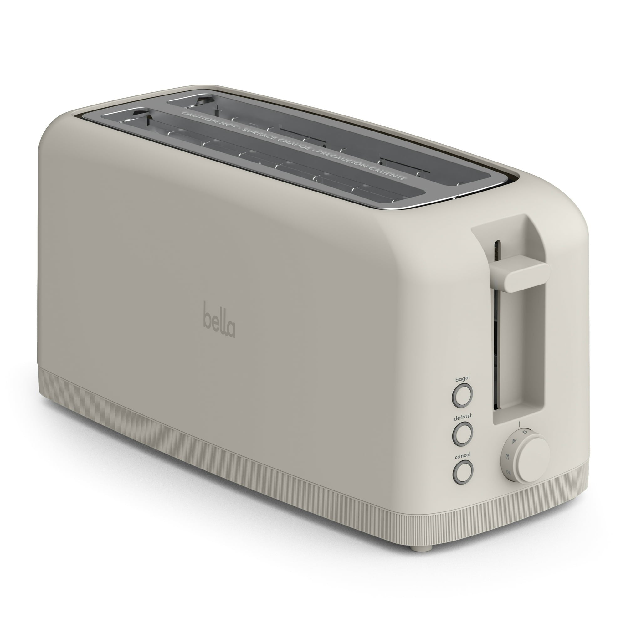 bella 4-Slice Slim Toaster with Extra Long Slot, 6 Setting Shade Control with Reheat & Cancel Buttons, Anti Jam & Auto Shutoff, Blossom