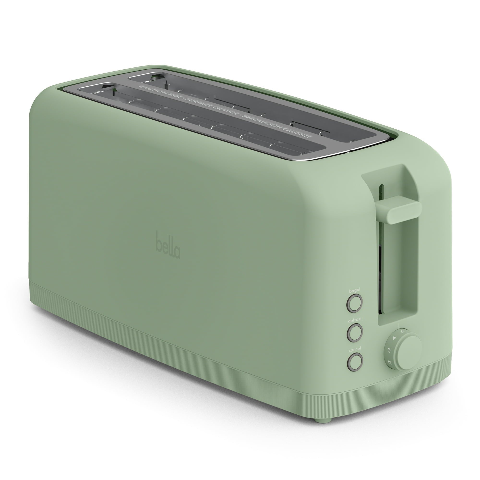 bella 4-Slice Slim Toaster with Extra Long Slot, 6 Setting Shade Control with Reheat & Cancel Buttons, Anti Jam & Auto Shutoff, Blossom