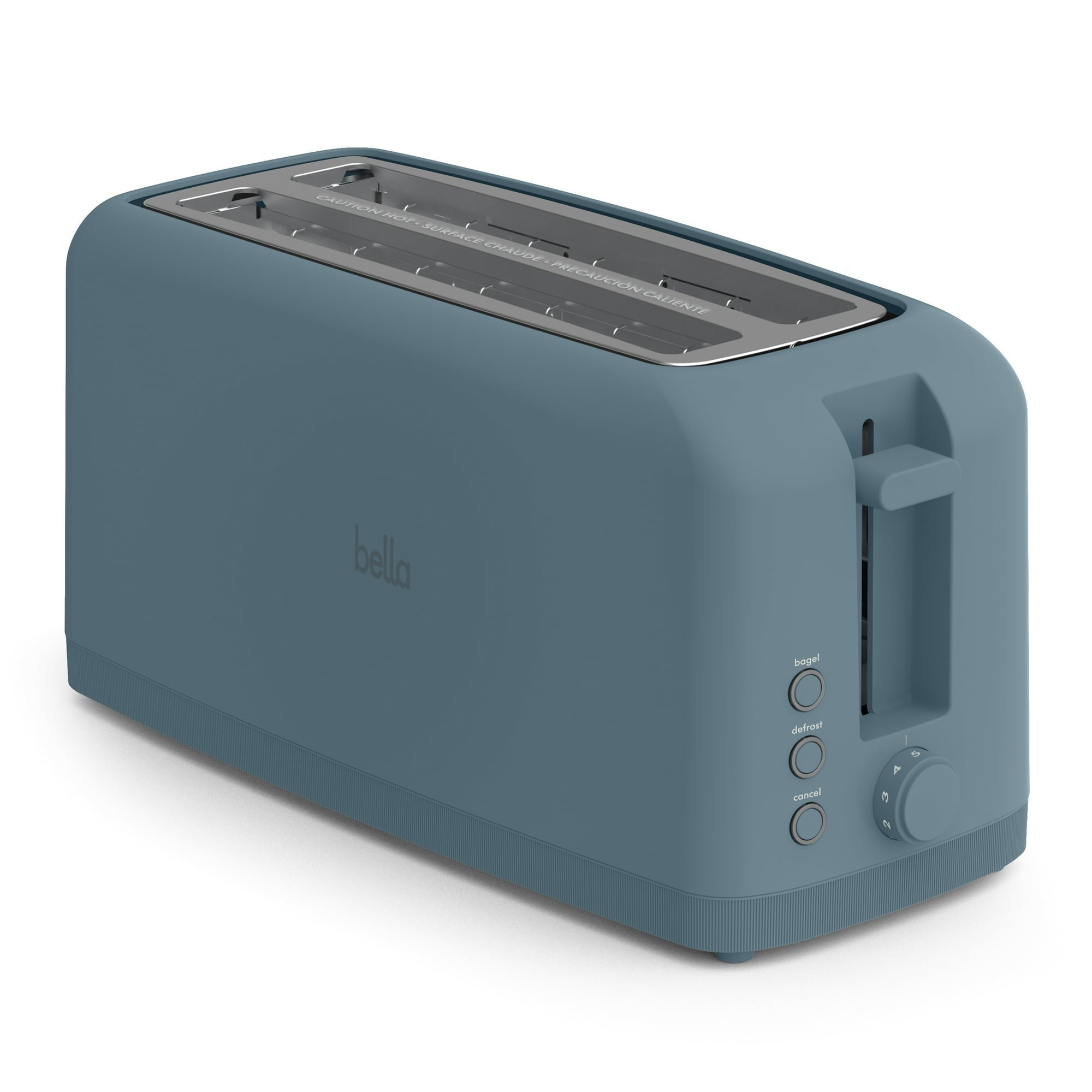 bella 4-Slice Slim Toaster with Extra Long Slot, 6 Setting Shade Control with Reheat & Cancel Buttons, Anti Jam & Auto Shutoff, Blossom