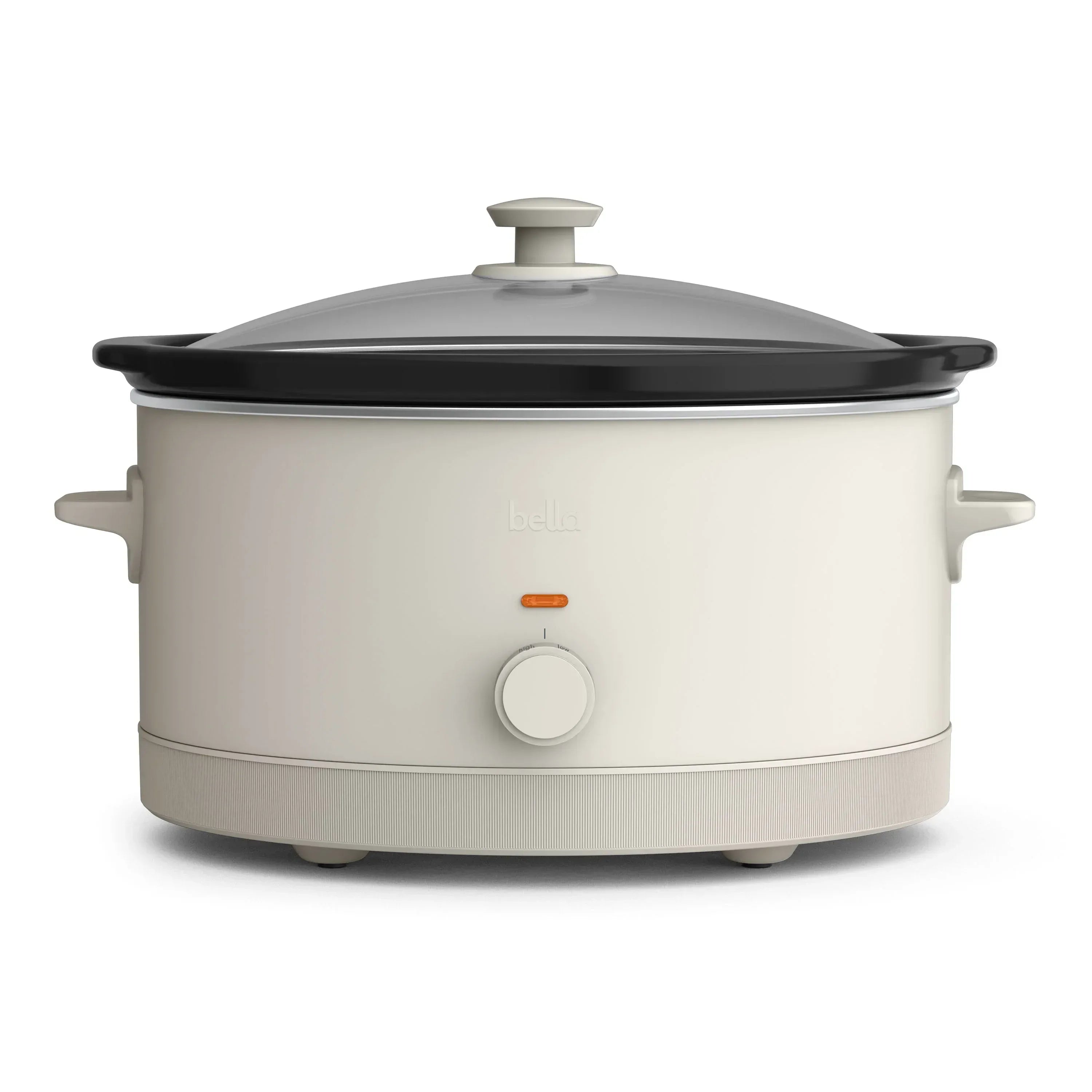 bella 6 Qt Manual Slow Cooker with 3 Temperature Settings, Ceramic Nonstick Coating, Dishwasher Safe Stoneware Pot & Tempered Glass Lid, Oatmilk - USA MEGA SHOP