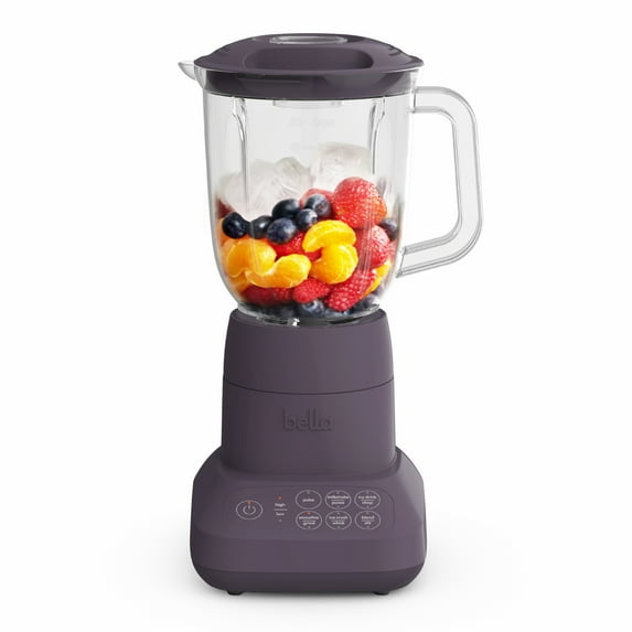 bella 10 Speed Countertop Blender, 48 oz Dishwasher Safe Pitcher, Juicer & Smoothie Maker with Fits-Anywhere™ Slim Flip & Store Design, Stainless Steel Blade, Oatmilk