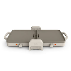 bella 10"x 20" Ceramic Fold-n-Store Dual Temp Griddle, EverGood™ Ceramic Nonstick Coating, Oatmilk