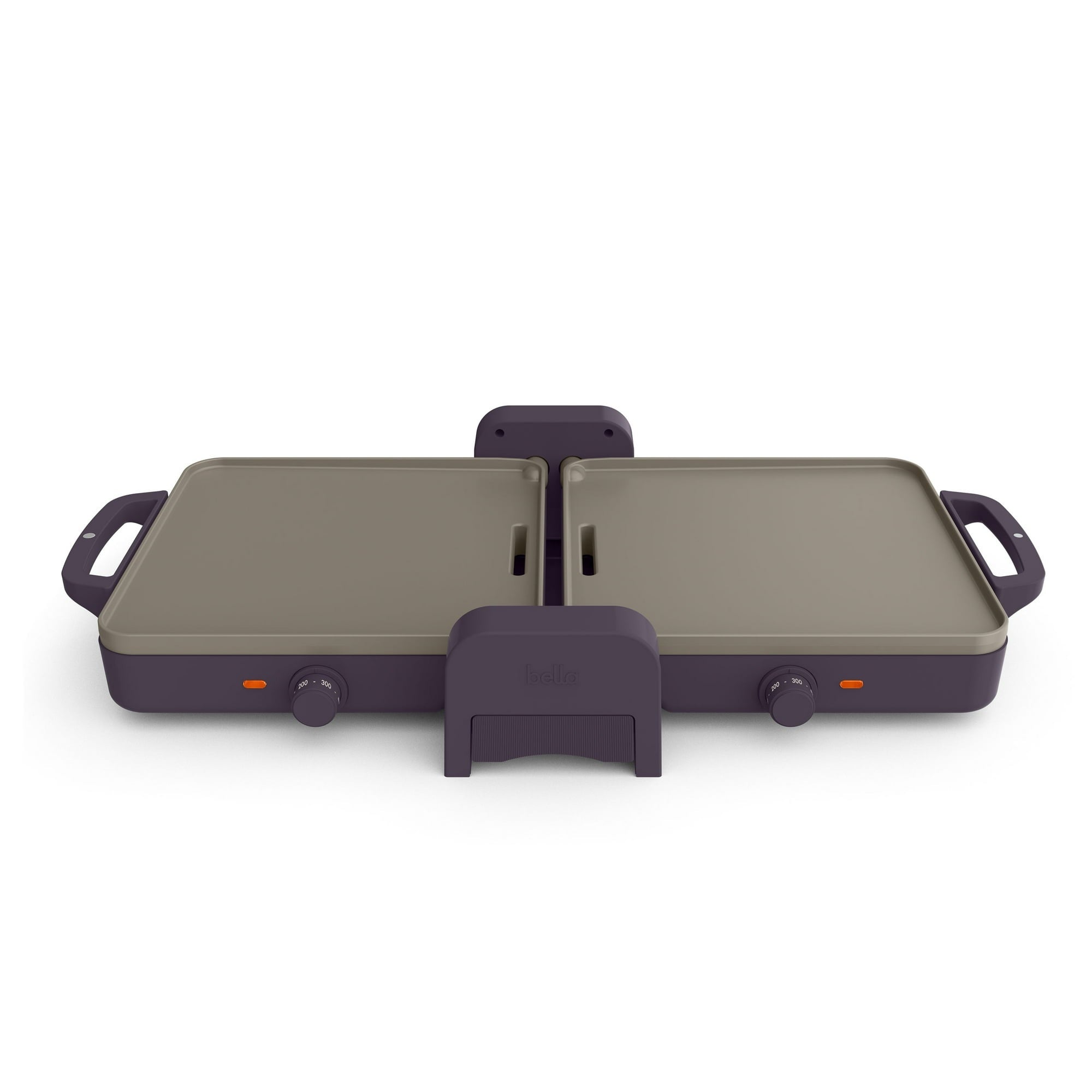 bella 10"x 20" Ceramic Fold-n-Store Dual Temp Griddle, EverGood™ Ceramic Nonstick Coating, Oatmilk