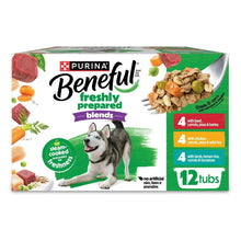 Beneful wet dog food variety pack carton with beef, chicken, and lamb blends