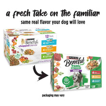 12-pack Beneful wet dog food cartons showing boxed blended wet dog food
