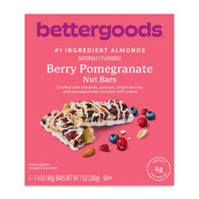 Nut bar package front for bettergoods Berry Pomegranate, shown bar with white drizzle