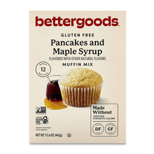 bettergoods gluten free pancake and maple syrup muffin mix box front