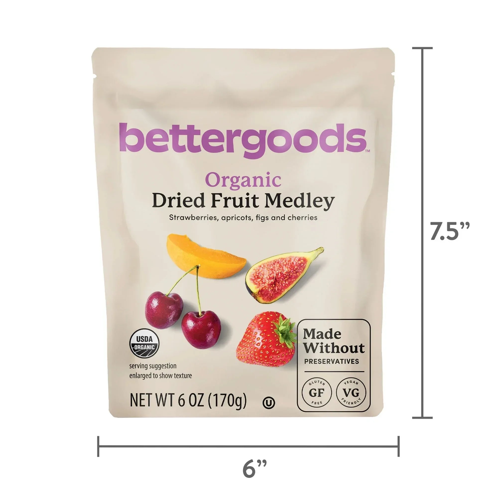 bettergoods Organic Dried Fruit Medley, 6 oz