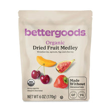 bettergoods Organic dried fruit medley pouch, USDA organic dried fruit mix