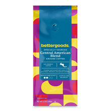 Ground coffee bag, medium-dark roast blend, 12 oz; bettergoods Specially Sourced Central American