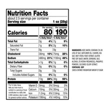 Beef jerky nutrition facts and ingredients label showing zero grams of sugar