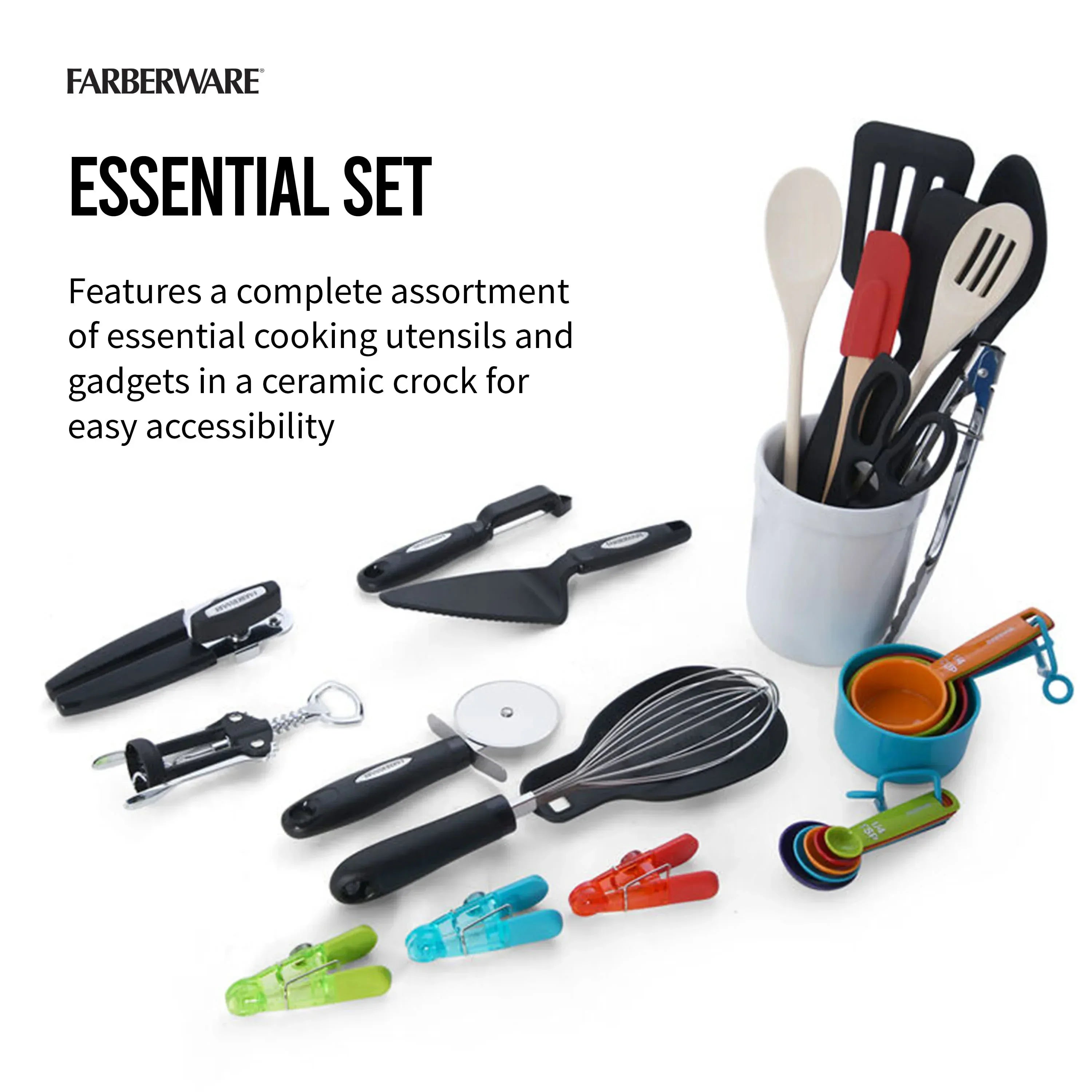 Farberware 28-Piece Kitchen Utensil & Gadget Kitchen Utensil Sets Multicolor