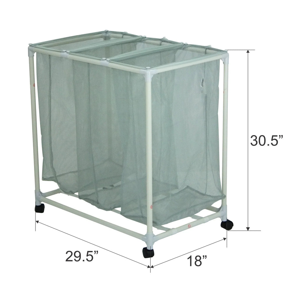 Mainstays Rolling Laundry Sorter Cart with Mesh Bags and Casters - USA MEGA SHOP