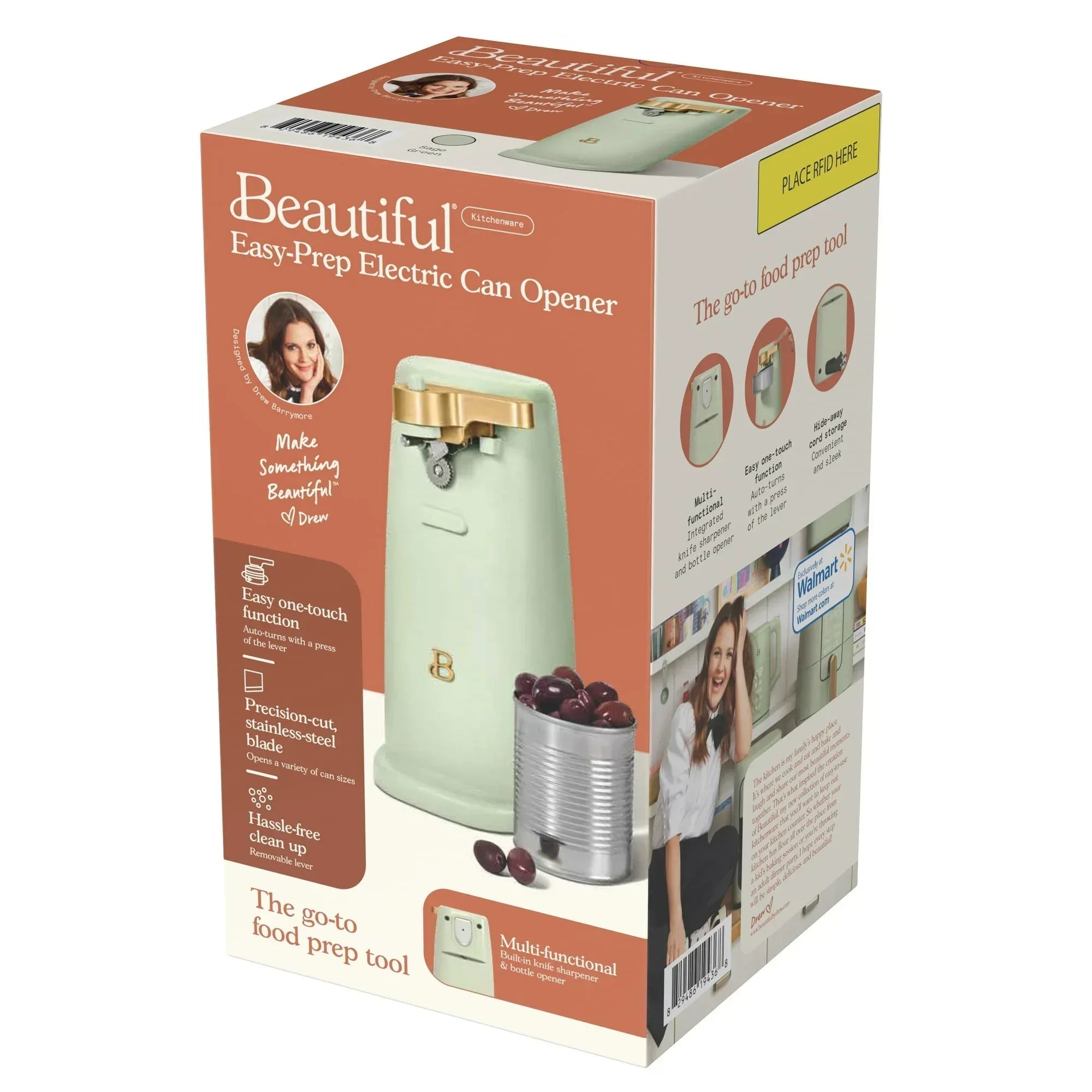 Beautiful Easy-Prep Electric Can Opener, White Icing by Drew Barrymore