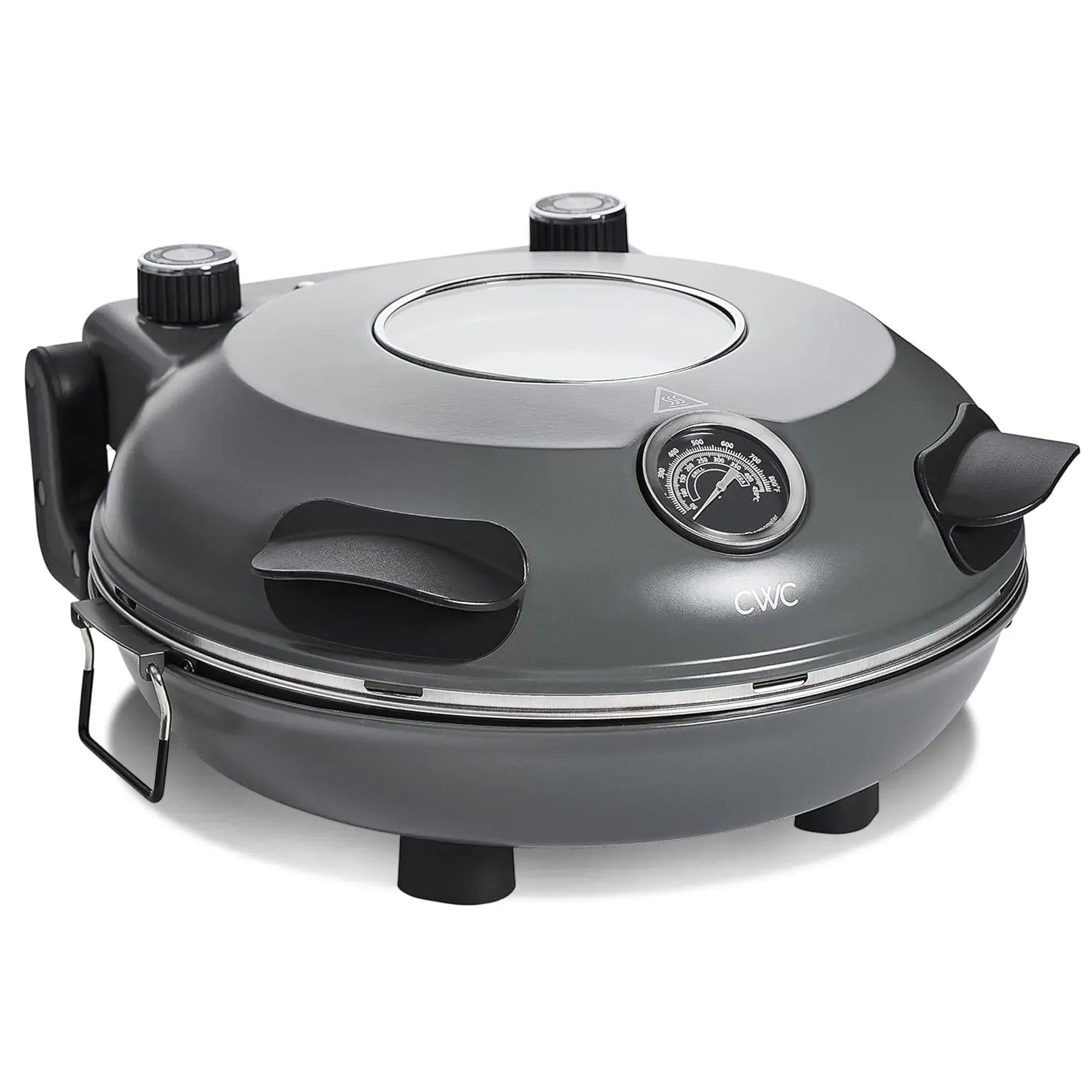 COOK WITH COLOR Pizza Oven, Electric Indoor Pizza Maker, Countertop Pizza Cooker, Black
