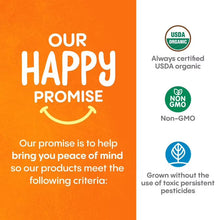 HappyBABY fruit and oat pouches with USDA Organic and non-GMO claims