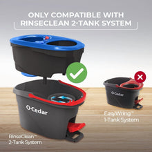 RinseClean-compatible microfiber mop head for 2-tank spin system