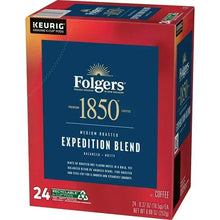 Folgers 1850 Expedition Blend K-Cup pod box, 24 count and medium roast