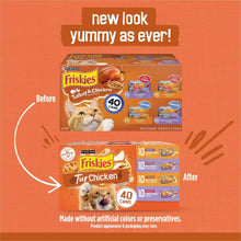 Friskies TurChicken wet cat food variety pack box with before-and-after design