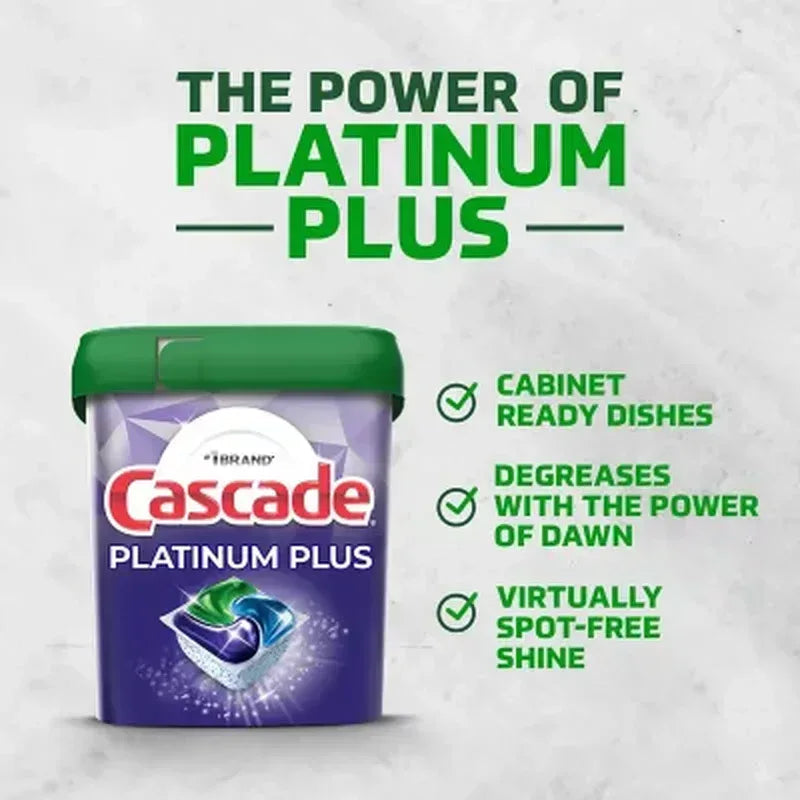 Cascade Platinum plus Actionpacs Dishwasher Detergent Pacs, Fresh Scent (81 Ct.)
