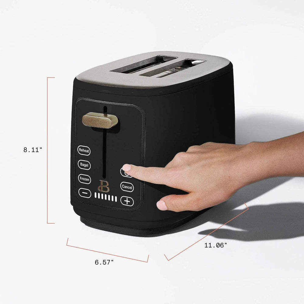 Beautiful 2 Slice Toaster with Touch-Activated Display, Black Sesame by Drew Barrymore - USA MEGA SHOP