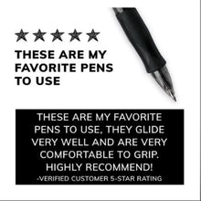 Gel pen tip with ergonomic grip, shown near the writing end.