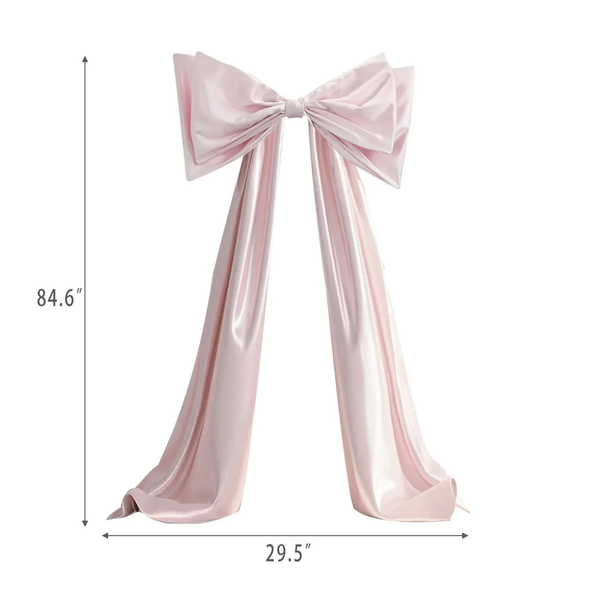 Large Satin Decorative Bow, Pink, 85", Valentine's Day by Way To Celebrate